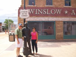 Standing on the Corner in Winslow, Arizona