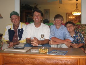 Pop with "The Andrews" - Andy Jr., Andrew Brown, and Andy III