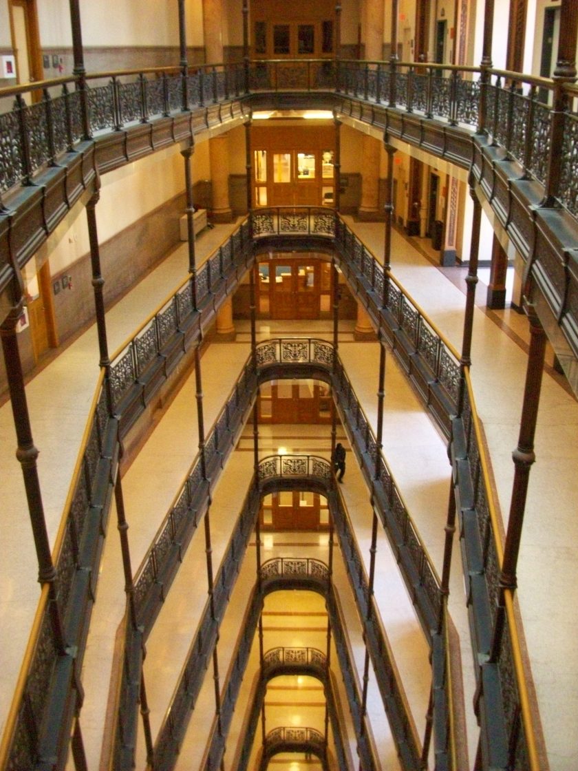Milwaukee City Hall Atrium Looking Down from the 8th Floor