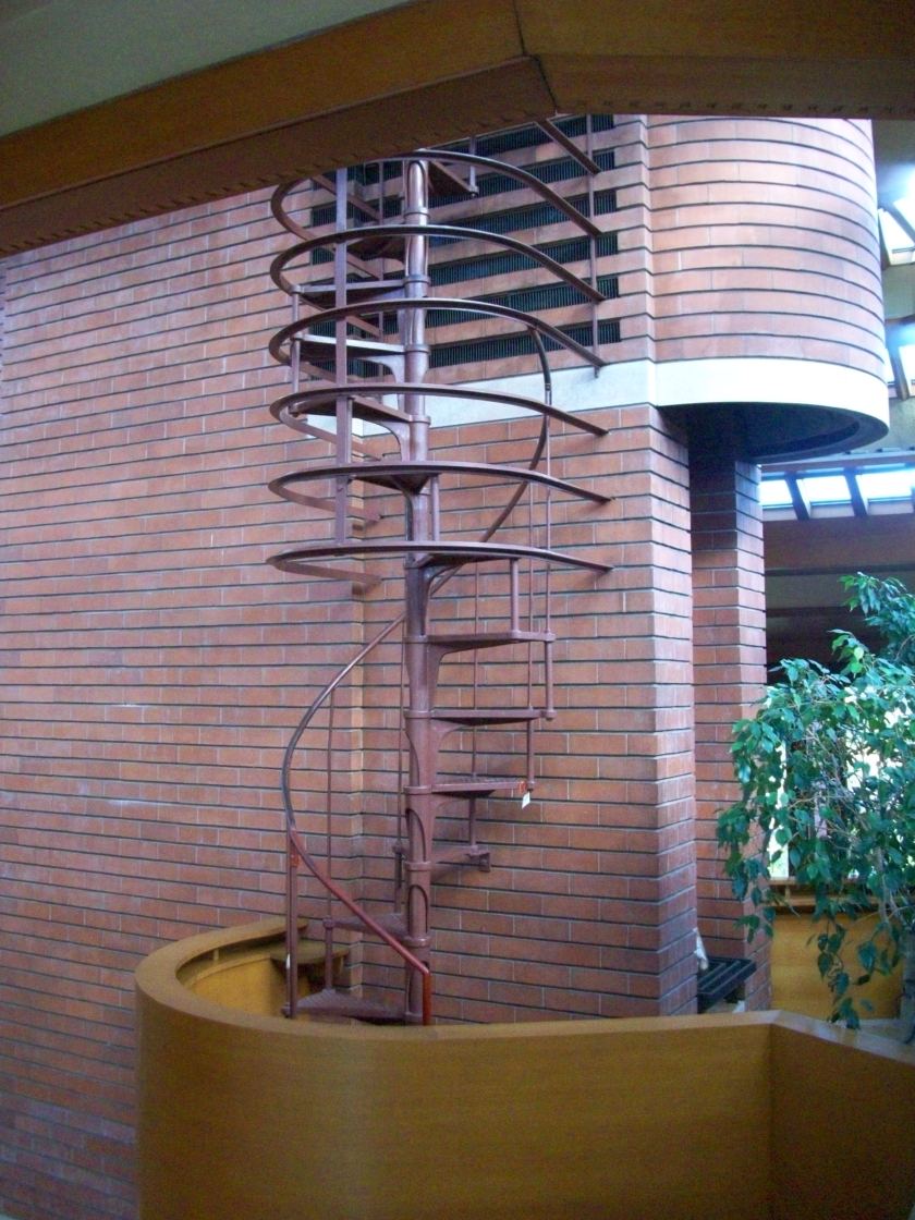 Wingspread Staircase to Glass "Crow's Nest"