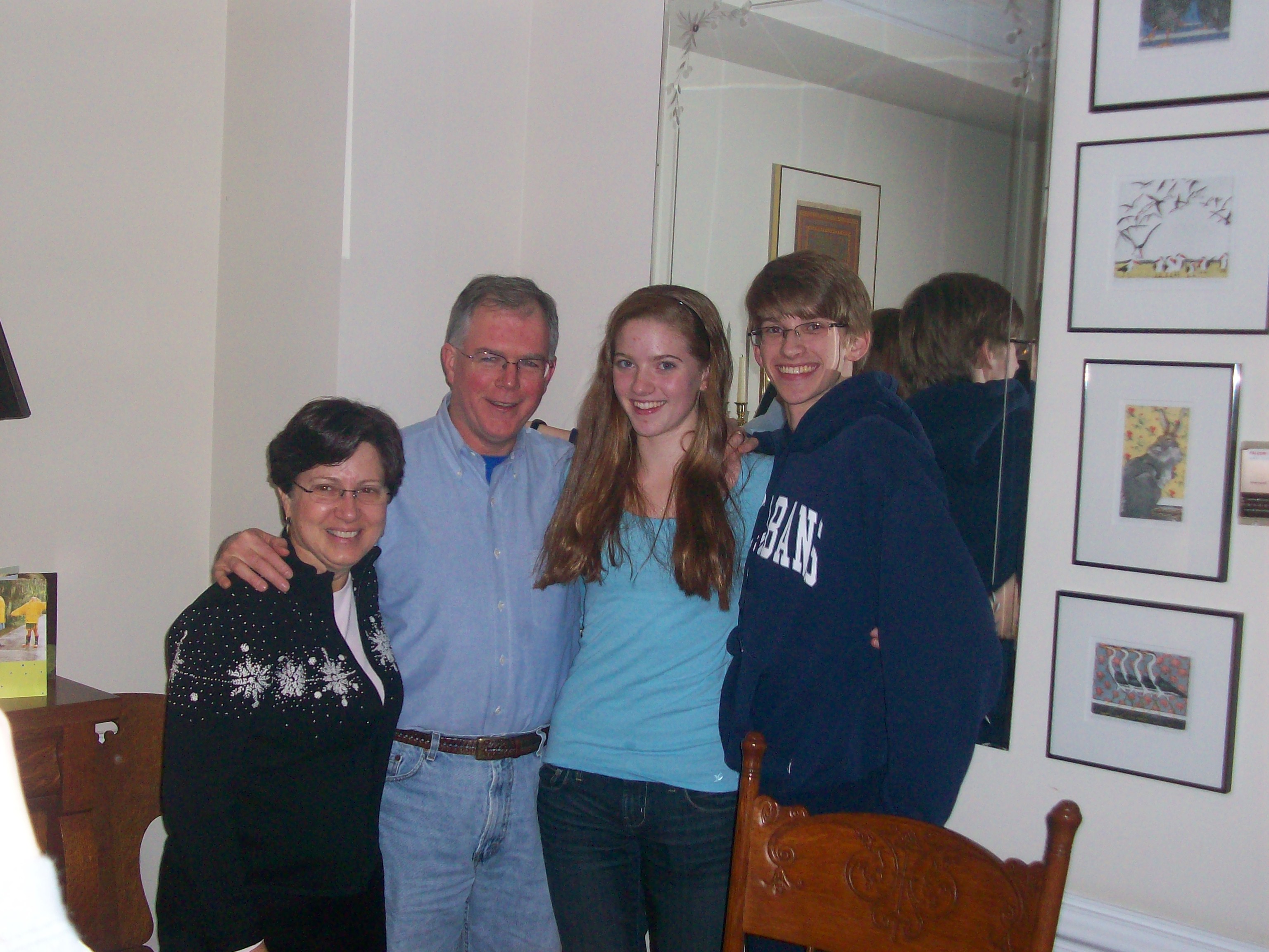 Our Family at Claire's 16th birthday party