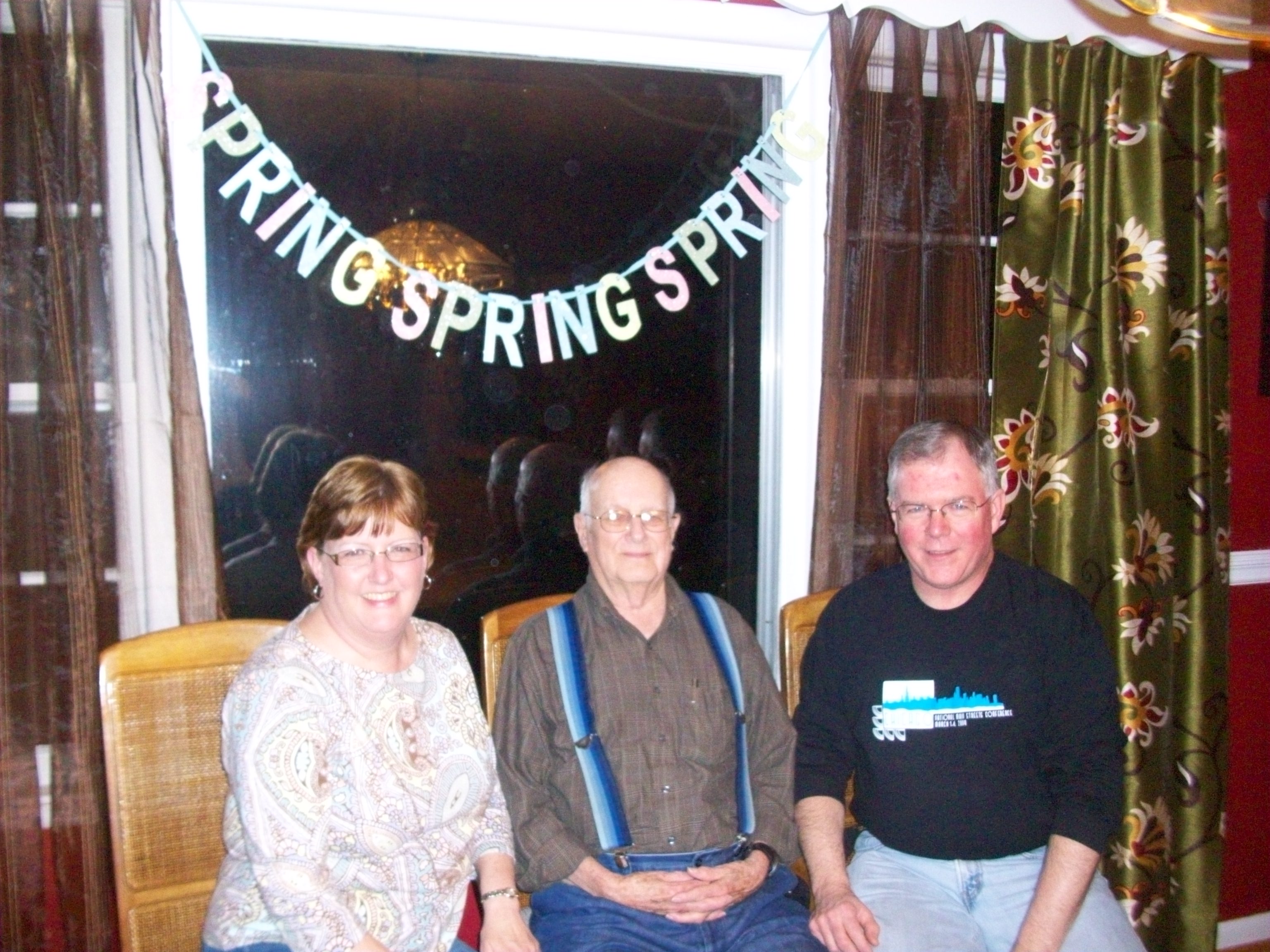 David with his father and sister Debbie in March 2009