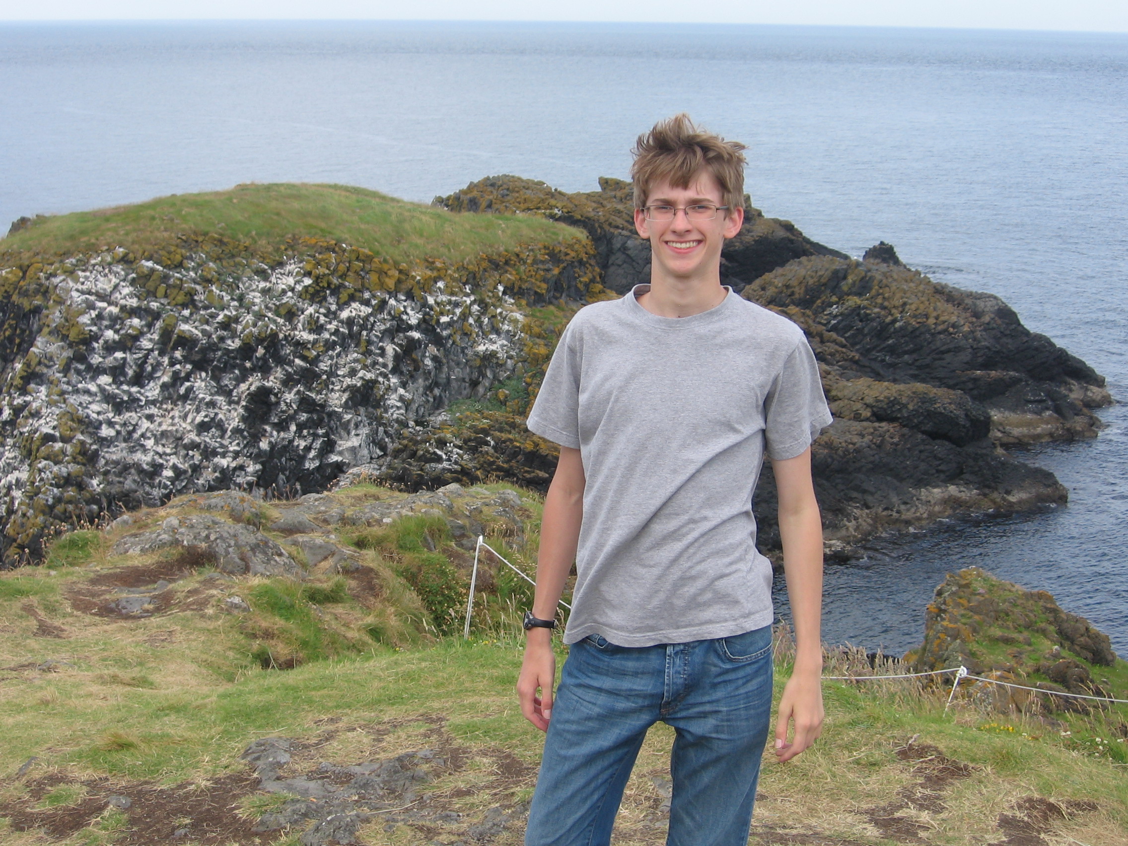 Andrew on the coast of Northern Ireland