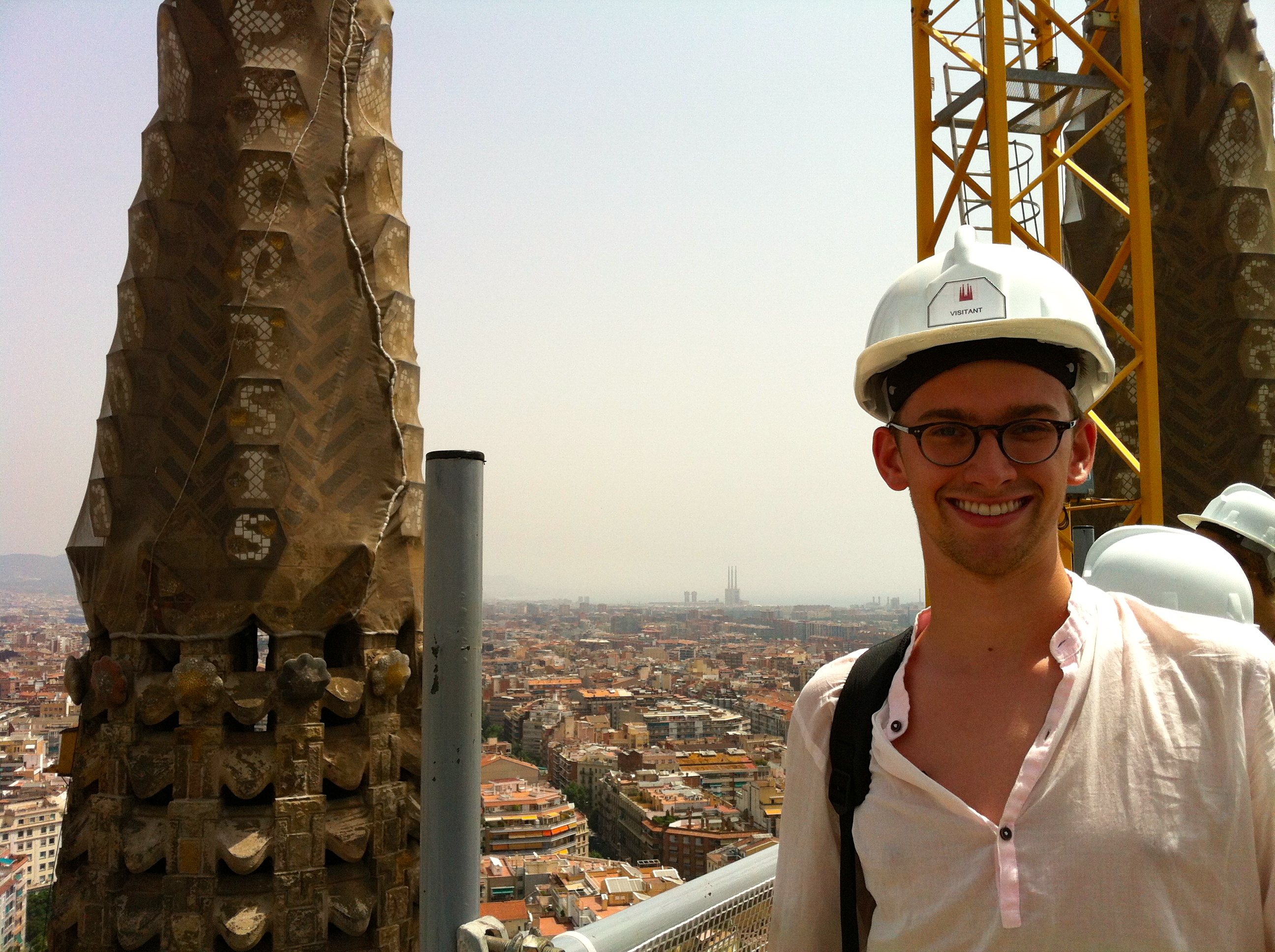 Andrew on a construction tour at La Sagrada Familia in Spain - 2012