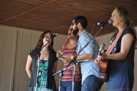 Ana Egge with Sarah Siskind and Members of TSW at Red Wing Festival 2013