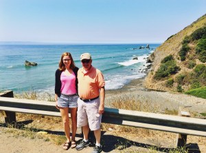 On the California Coast near Mendocino with Claire