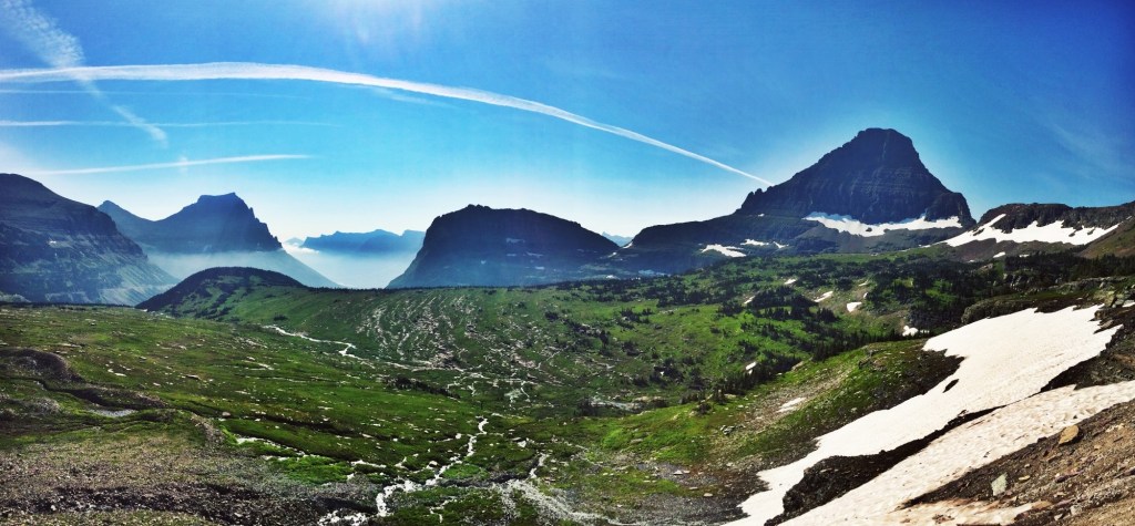 Glacier panorama at Logan Pass