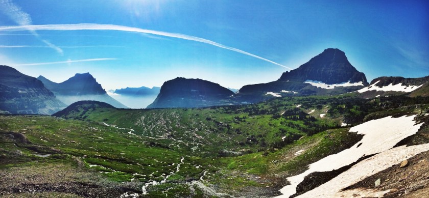 Glacier panorama at Logan Pass
