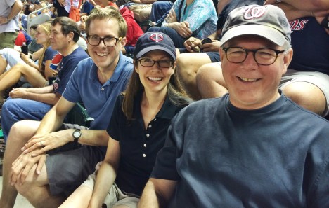With Liz and Dave at the Twins game 08 05 14