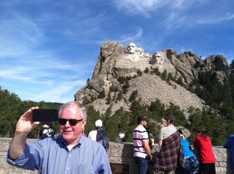 Taking my first selfie at Mount Rushmore
