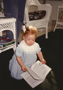 Claire at Easter 1994