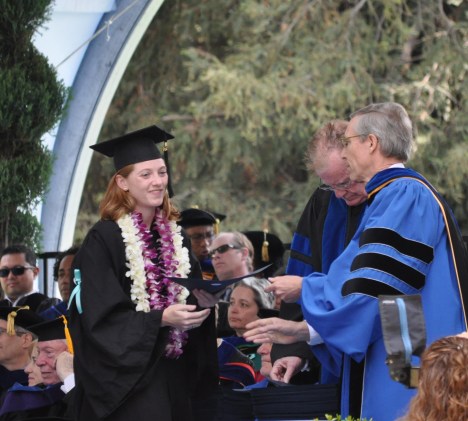 Marching across the stage