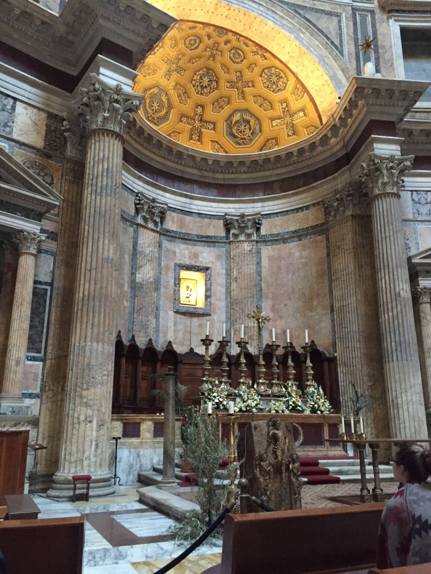 Easter decorations at the Pantheon