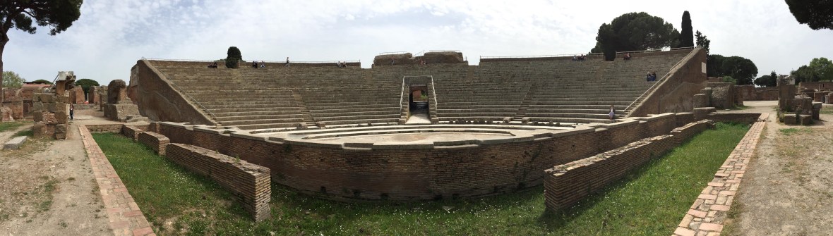 Panoramic View of the Theatre at Ostia Antica