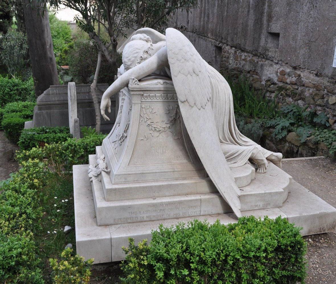 Side view of W.W. Story's Angel of Grief