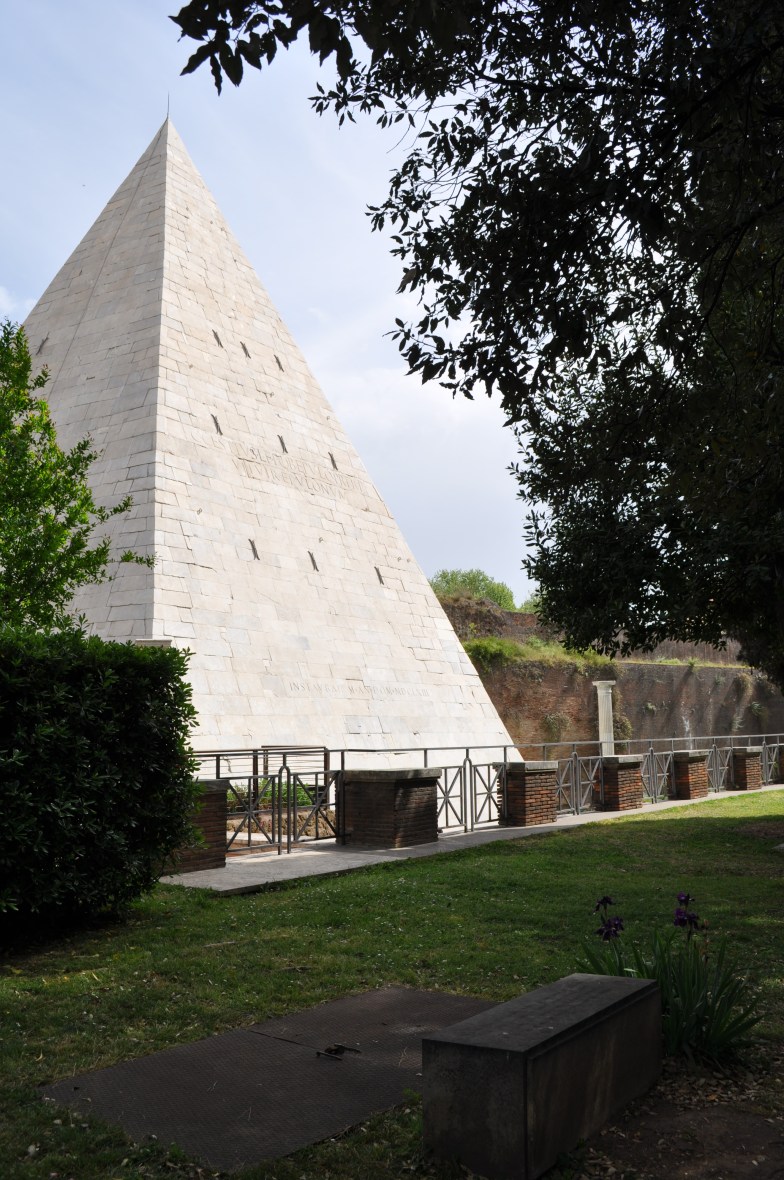 Pyramid and City Wall as seen from the Non-Catholic Cemetery