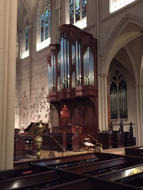 South chancel case and console