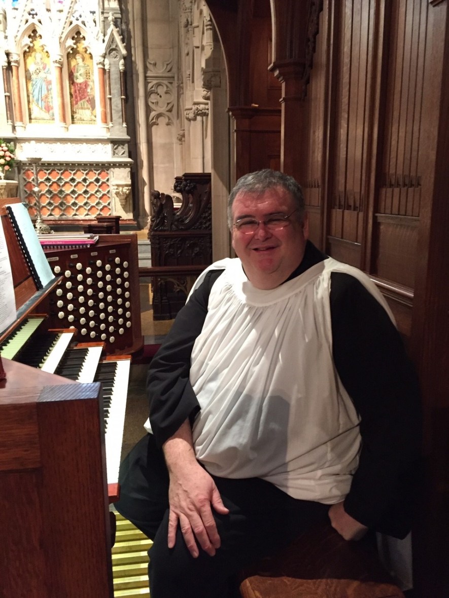 Dr. Patrick Allen at the console