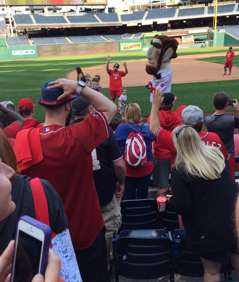 Nats fans and players celebrate