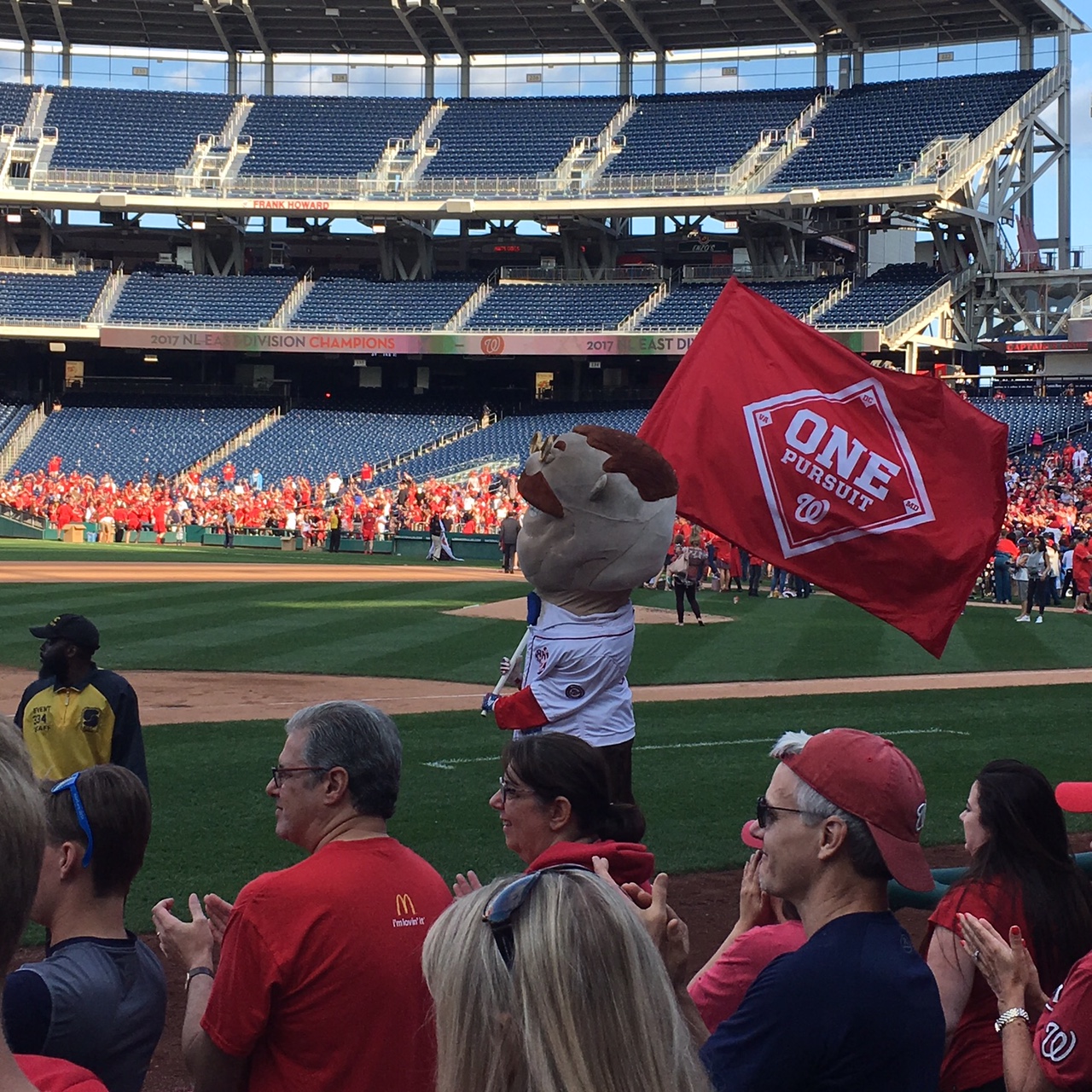 Teddy Celebrates Nats 2017 East Division Title by Sarah Heffern 09 10 17