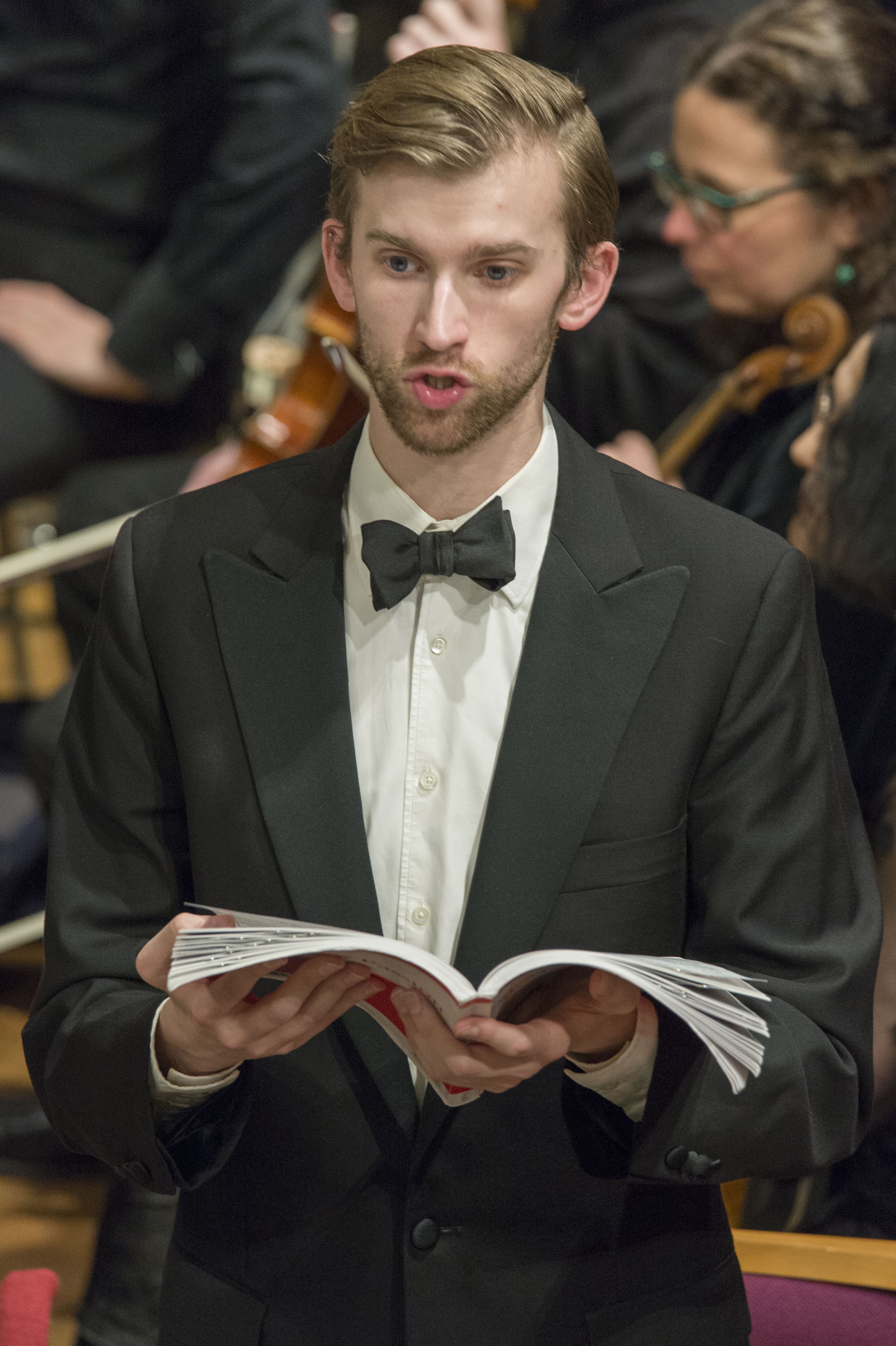 Andrew singing the Evangelist in Bach's St. Matthew Passion in Buckinghamshire